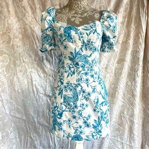 Betsey Johnson Athina Puff Sleeve Toile Dress